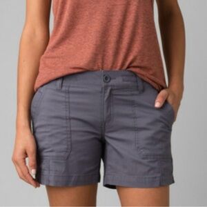 Prana Elle Shorts 4” Inseam Dark Gray Women’s Size 6 / 28 Hiking Cotton Stretch